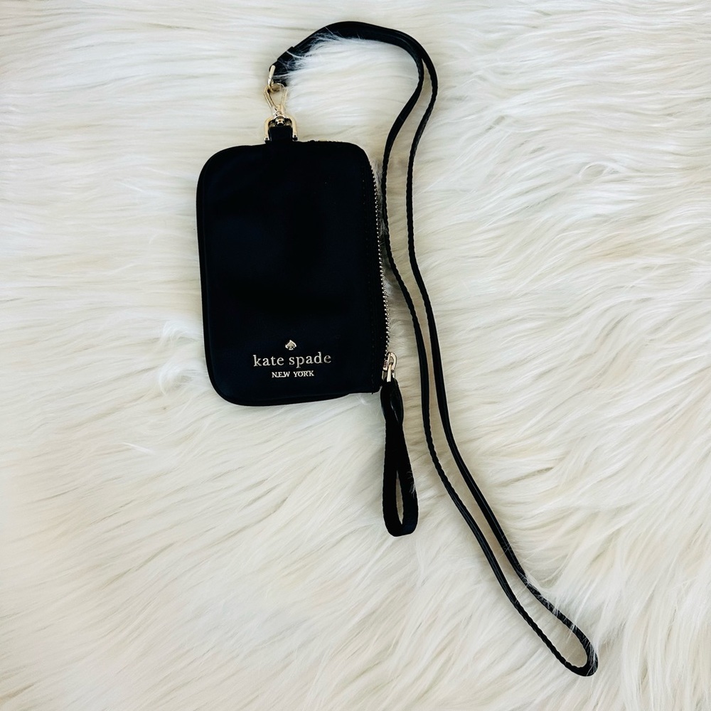 NWT Kate spade Chelsea Card Case Lanyard Black